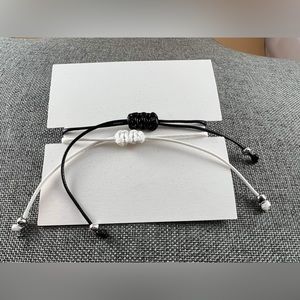 Couples His& Hers Magnetic Couple Black White Silver Magnetic Bracelets New